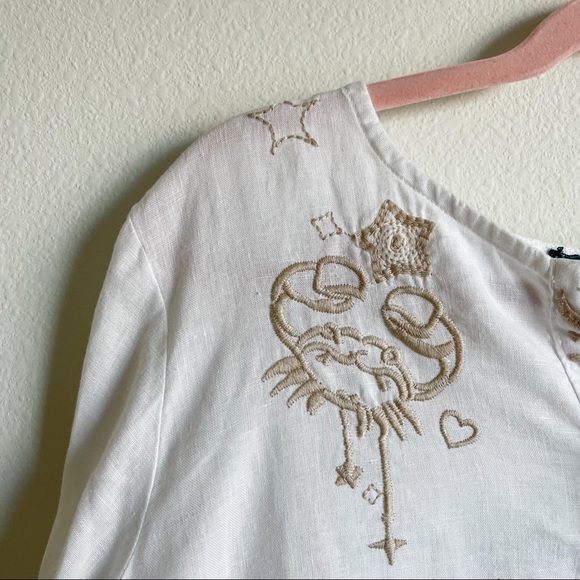 ❤️SOLD❤️Johnny Was Algol Linen Split Neckline Whi - Picture 8 of 11